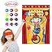 Carnival Pin The Nose On The Clown Party Game,Fun Carnival Game for Kids and Adults in Carnival Party Activities, Great Carnival Decorations and Supplies