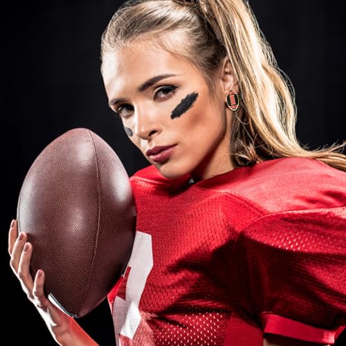 3 Pairs Football Earrings for Women Game Day Earrings Alloy Football Helmet Stud Earrings Fun Team Color Statement Earrings Game Day Team Supports Fan Jewelry Gift2