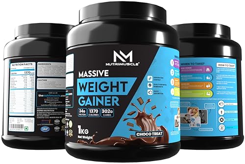 Nutrimuscle Massive Weight Gainer 1kg Chocolate - Image 5