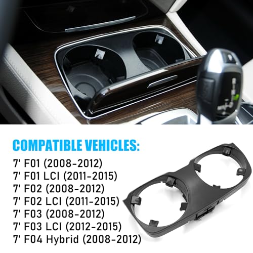 Cubre portavasos para BMW Serie 7 F01 F02 2008-2015 miniatura 4