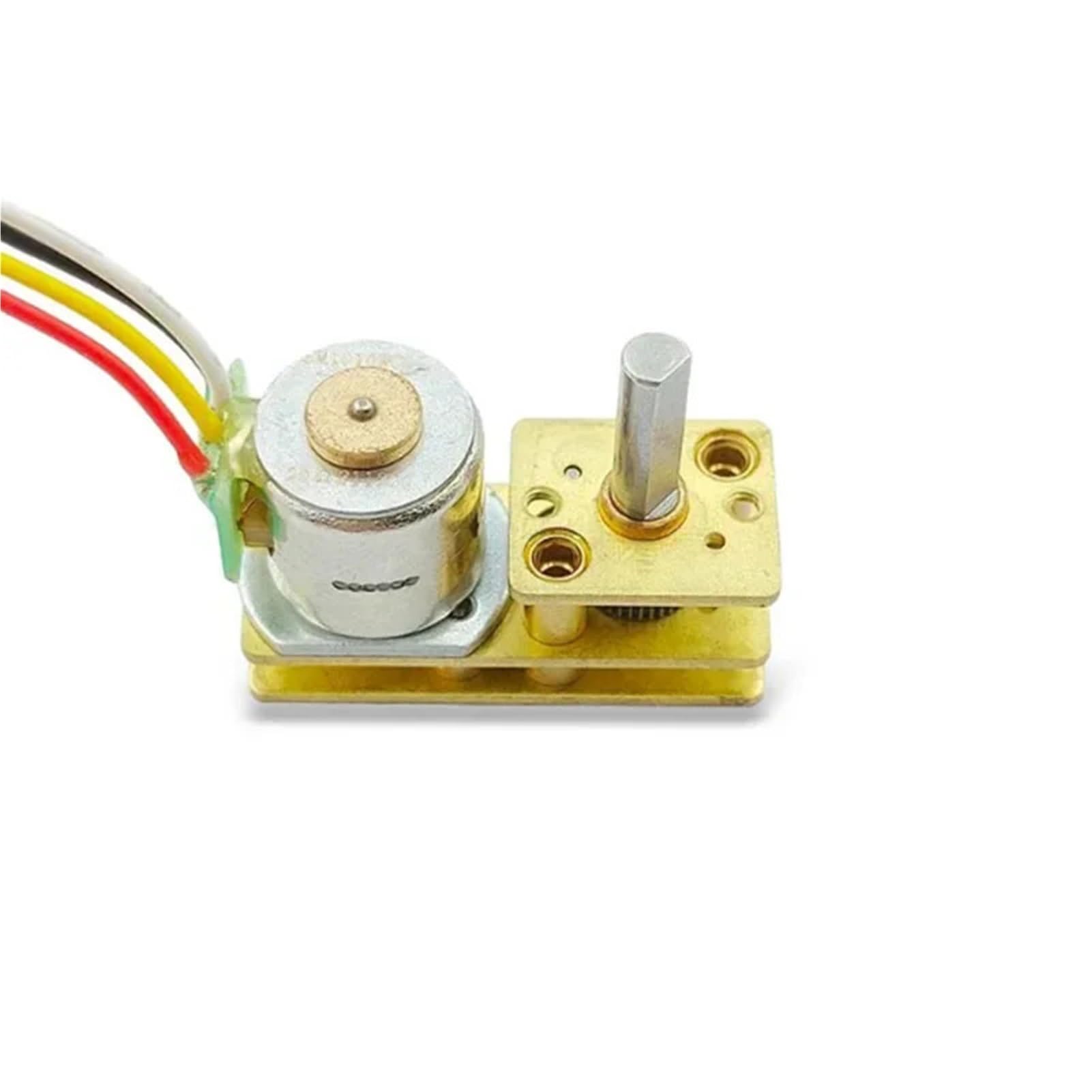 DC 5V 12V 2-Phasen 4-Draht Getriebe Schrittmotor Vollmetallgetriebe Invertierte Welle Präzisionssteuerung Reparaturteil(With controller,210:1)