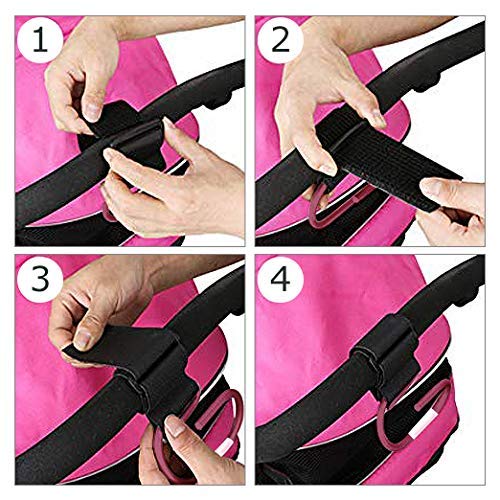 2 Pack Stroller Hooks Universal Bags Clips, Multipurpose Walker Rollator Hanger, Durable Aluminum Stroller Holders for Attaching Shopping Bag, Diaper Changing Bag (Black-Silver)