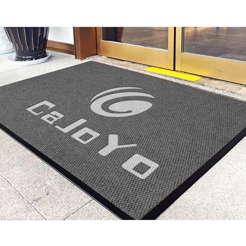 CaJoYo Custom Commercial Rugs with Logo for Business Indoor Outdoor Doormat Personalized Text Entrance Carpet Area Rugs with Non-slip Backing 2'x3'