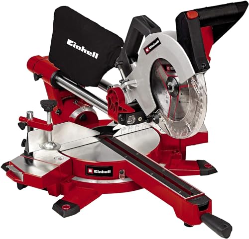 Einhell Zug-Kapp-Gehrungssäge TE-SM 2131 Dual (1600 W, 5000 min.-1, max. Schnittbreite 310 mm, Sägeblatt Ø 210 mm, Softstart, Spannvorrichtung, inkl. HM-Sägeblatt)