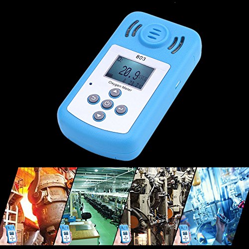 Oxygen Detector, KKmoon Oxygen Meter Portable Oxygen(O2) Concentration Detector with LCD Display and Sound-light Alarm - Thumbnail 2