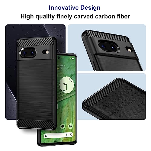 Qiinogow Case Compatible with Google Pixel 7, Slim Fit Phone Cover with Shock-Absorption - Image 3