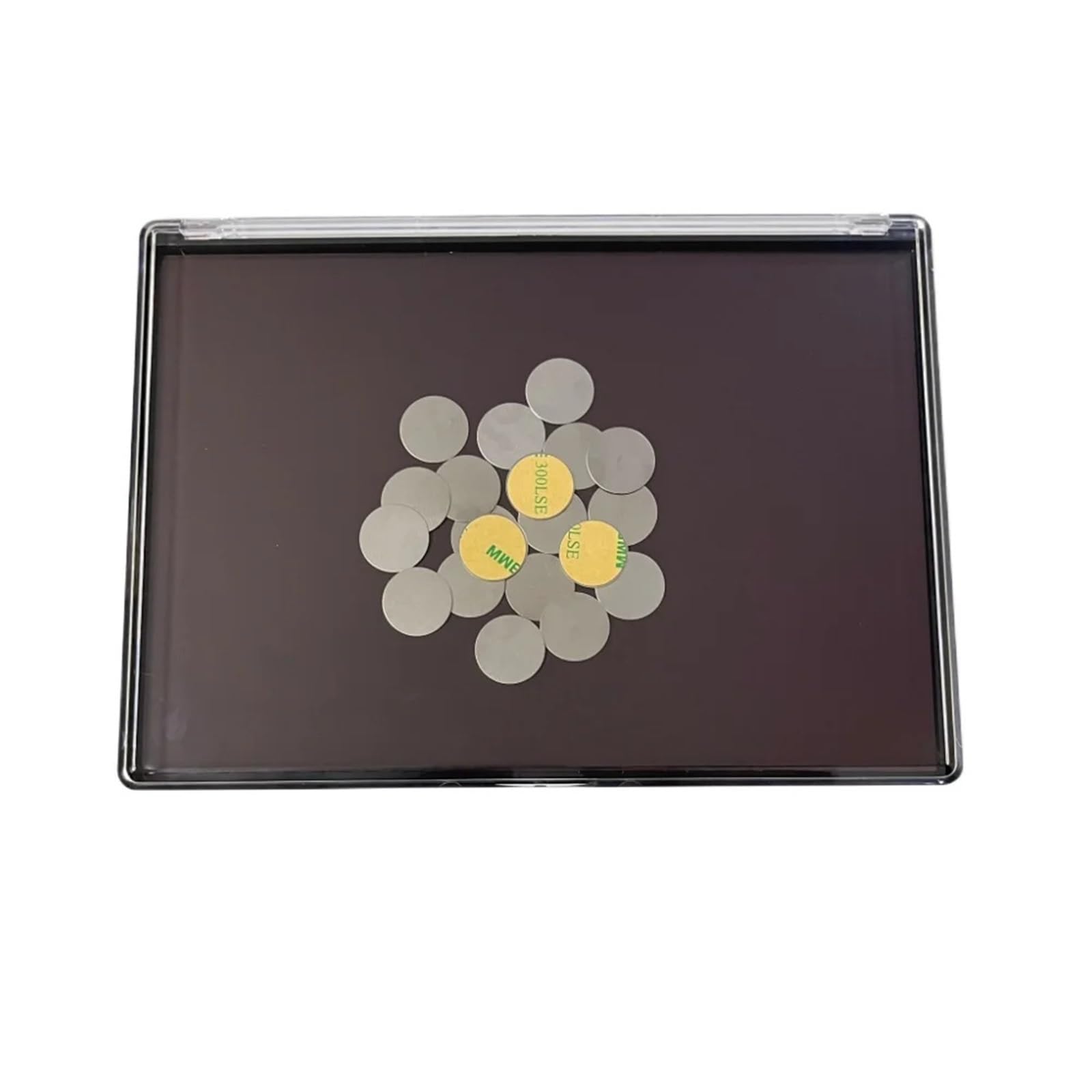 Palette Magnetica Vuota Grande tavolozza di ombretti in plastica magnetica vuota, scatola for trucco XL, copertura trasparente, con adesivi in ​​metallo da 20 pezzi