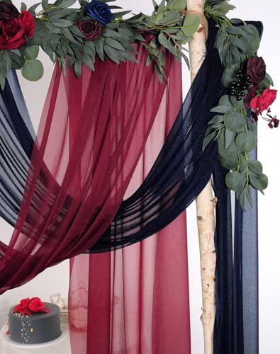 2 Paneles Tela Vaporosa 30ft para Arco de Boda miniatura 7
