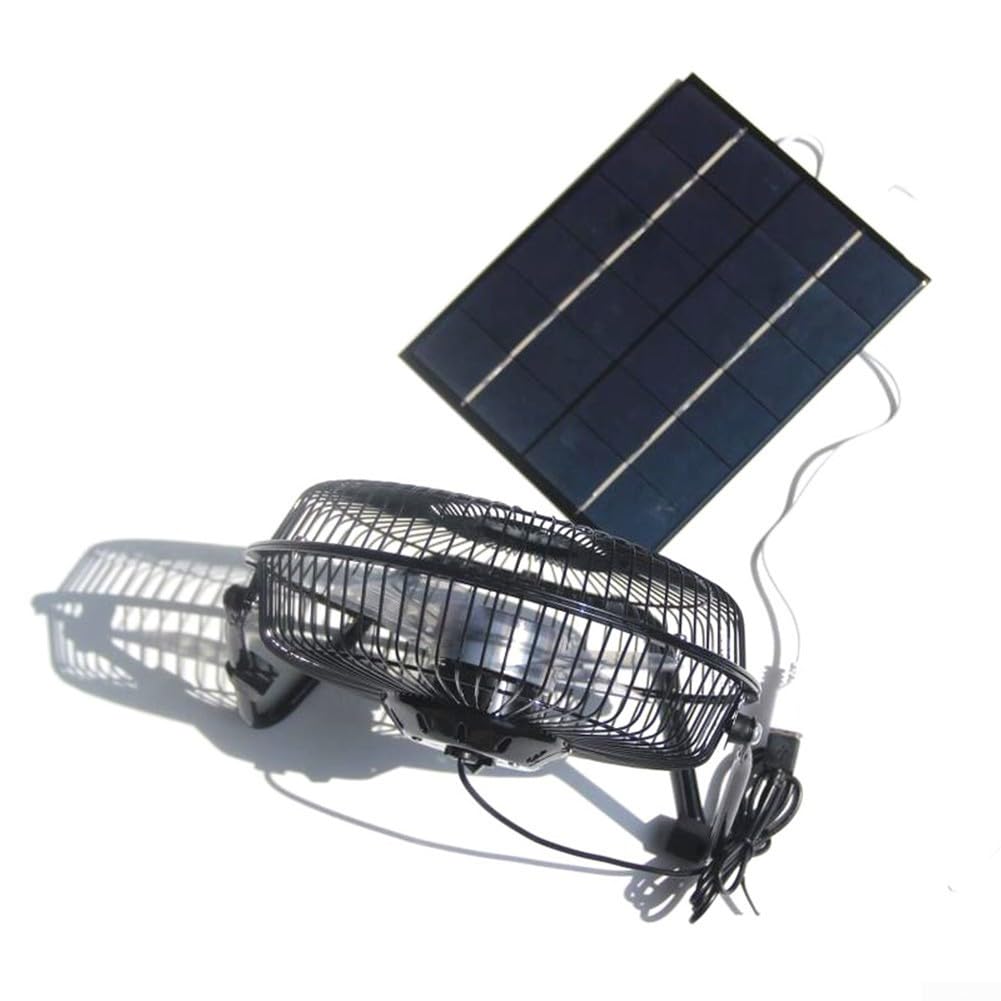 Ventilatore a 8 pollici alimentato solare con il pannello 5 2W per i pollai e per i rifugi dell'animale domestico