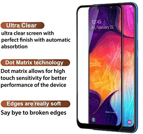 Image of Screen Protector for Samsung Galaxy A10 / A10s / M10 / Y90 (Black) Tempered Glass Edge-to-Edge 6D Screen Guard With Installation Kit