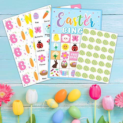 Easter Bingo Game Cards for 24 Players Sunday School Game Boy Girls Spring Easter Party Supplies Preschool Classroom Activity