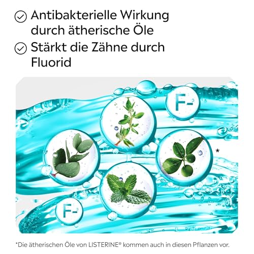 LISTERINE Total Care Zahnstein-Schutz 500 ml, schützende Mundspülung gegen Zahnstein mit 6 in 1 Wirkung, antibakterielles Mundwasser schützt vor Zahnfleischproblemen, bis zu 24h frischer Atem