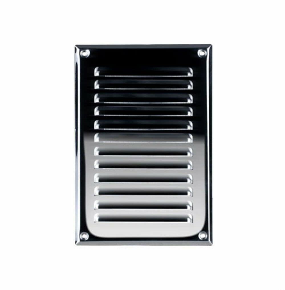 Prostko Ltd Stainless Steel Air Vent Grille - 165Mm X 240Mm / 6.5" X 9.5" Inch - With Fly Screen/Anti Insect Mesh - Metal Ventilation Cover.