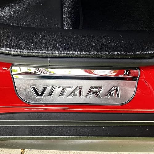 Plaques seuil de porte acier inoxydable Suzuki Vitara finition silver