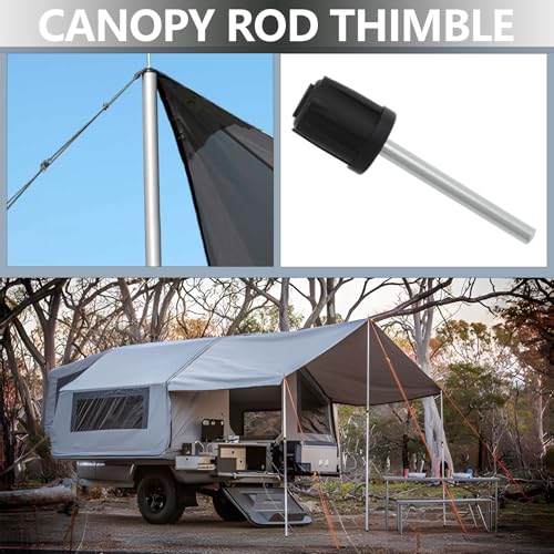 Be In Your Mind 8pcs 19mm Canopy Rod Thimble Tent Top Support Connector Tent 50x5mm Support Pole for RV Caravan Awning Tent Gardening Exhibition Steps - Image 3