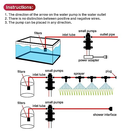 Bomba de agua para lavado de autos DEWIN, rociador de diafragma portátil de 18V y 60W 8