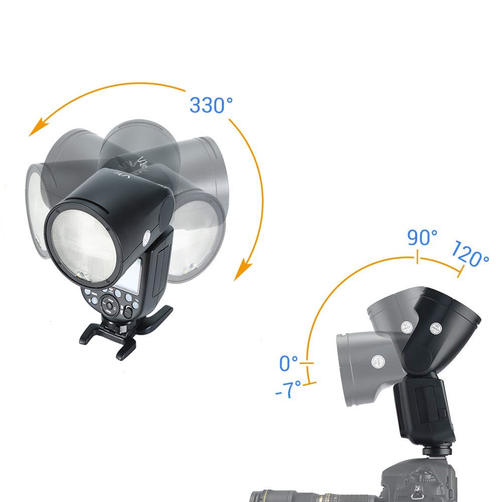 Godox V1-N Round Head Flash Speedlight 2.4G TTL HSS for Nikon 2600mAh Lithium Battery