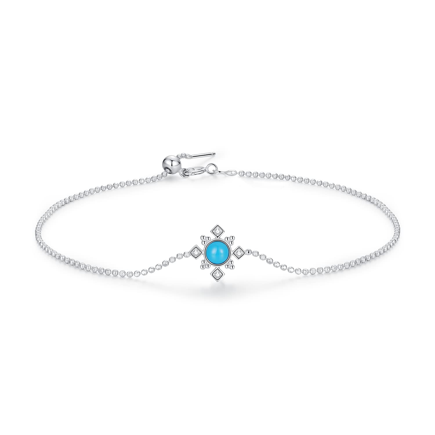 14K vergoldete Boho Strand zierliche süße kleine Glücksstern Fußkette Knöchel Silber Perlen
