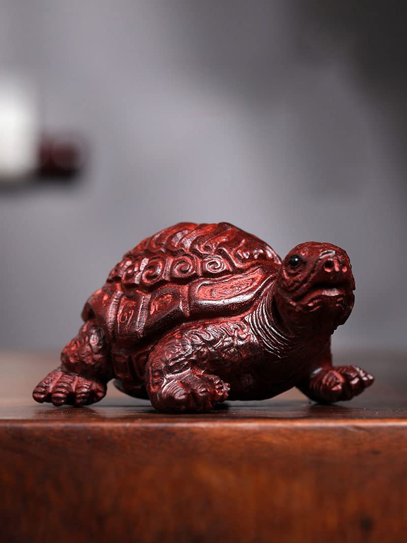 亀の形の置物セット（金・赤・茶） Amazon.co.jp: YZBQEJ ミニチュア 木彫り 亀 置物 9cm フィギュア