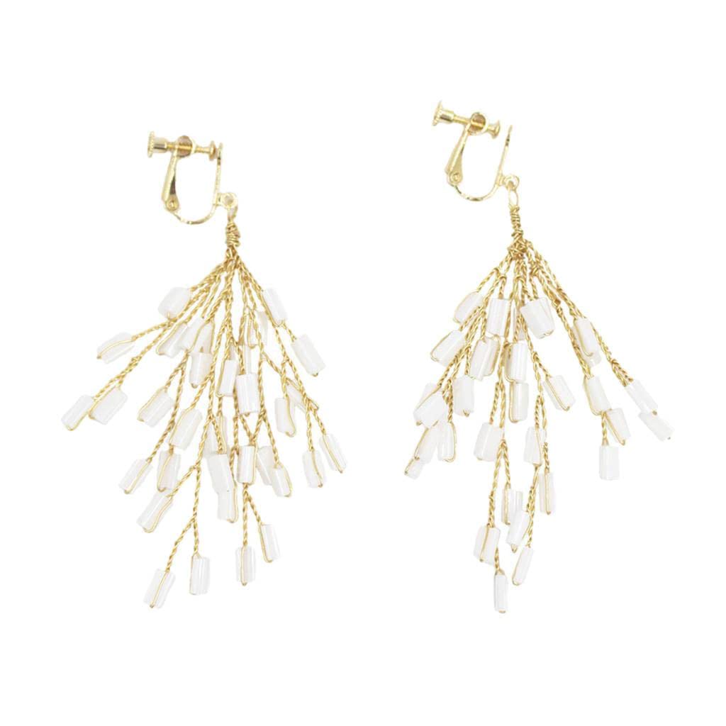 ™ Handmade Women's Boho Fringe Long Beaded Tassel Clip on Dangle Earrings | Other Womens Accessories | Womens Accessories-image-27