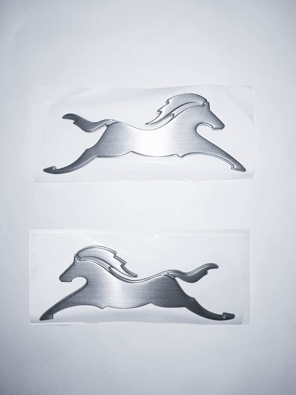Generic Horse Bike Logo Model Emblem 3D Chrome Sticker(Silver)