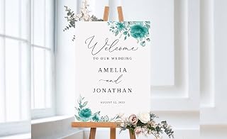 Wedding Decorations Signs, Welcome To The Wedding Sign, Teal Wedding Welcome Sign Template, Turquoise Wedding Welcome Sign, Floral Wedding Welcome Sign, Printable Wedding Sign