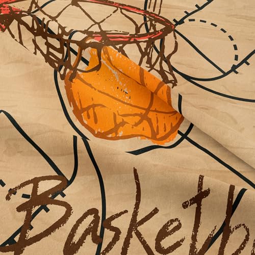 Image of Peopleareok Basketball Comforter Set Full(79x90 Inch), 3D Printed Basketball Theme Comforter, Boys Sport Bedding, 3 Pieces Soft Microfiber Bedding Set for Boys Kids with 2 Pillowcases