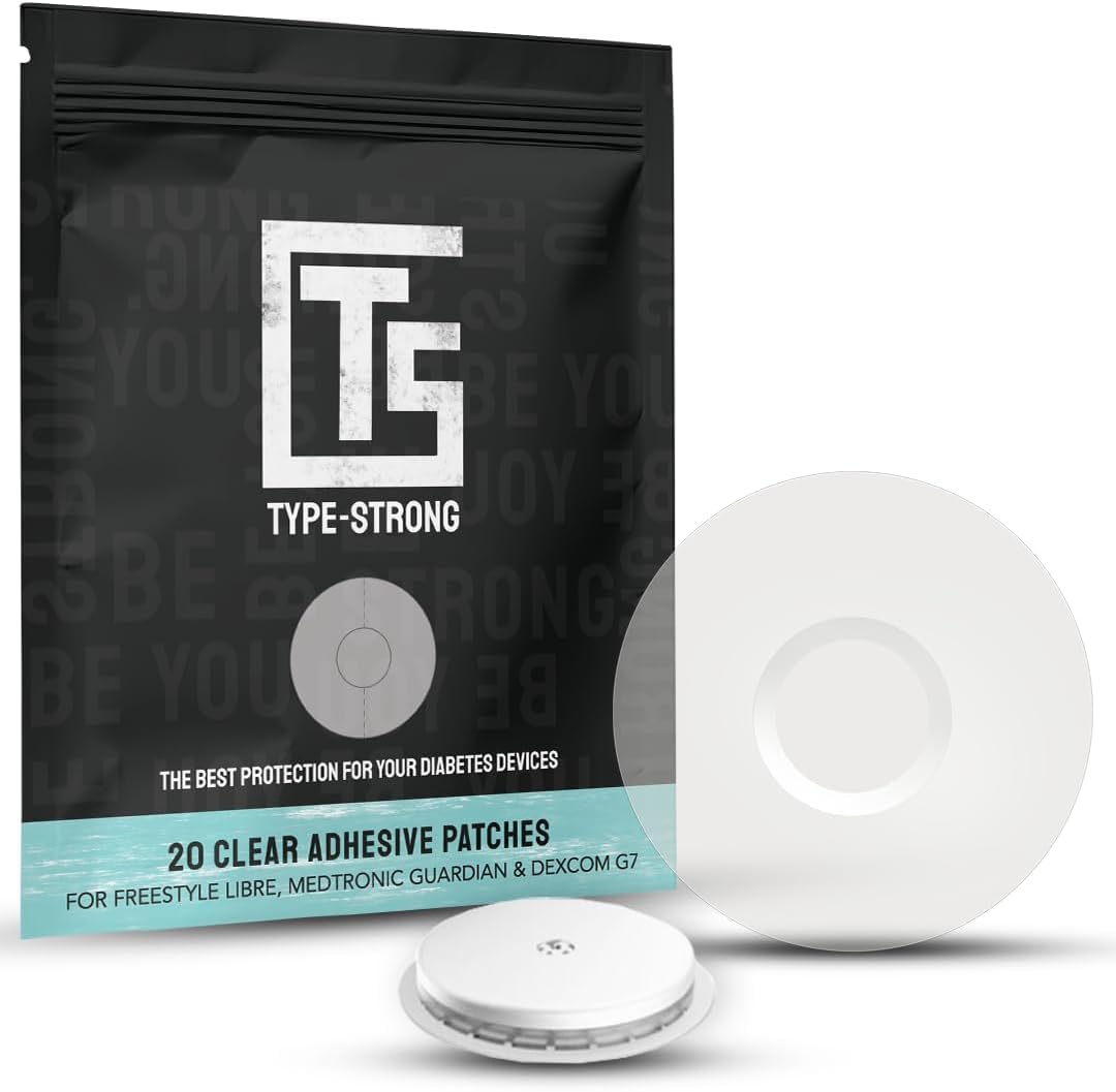 Type Strong Freestyle Libre 3 Sensor Covers Waterproof for Sensitive Skin. CGM Adhesive Patch Pre-Cut for Freestyle Libre, Medtronic Guardian, &