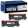 TN730 Compatible TN730 TN-730 Cartucho de tóner negro de repuesto para tóner Brother TN-730 DCP-L2550DW MFC-L2710DW HL-L2350DW HL-L2370DW HL-L2390DW (2 unidades)