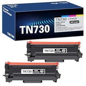 TN730 Compatible TN730 TN-730 Cartucho de tóner negro de repuesto para tóner Brother TN-730 DCP-L2550DW MFC-L2710DW HL-L2350DW HL-L2370DW HL-L2390DW (2 unidades)