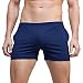 Linemoon Men's Solid Cotton Sleep Bottoms Fashion Navy Simple Active Shorts 29-33 Inches