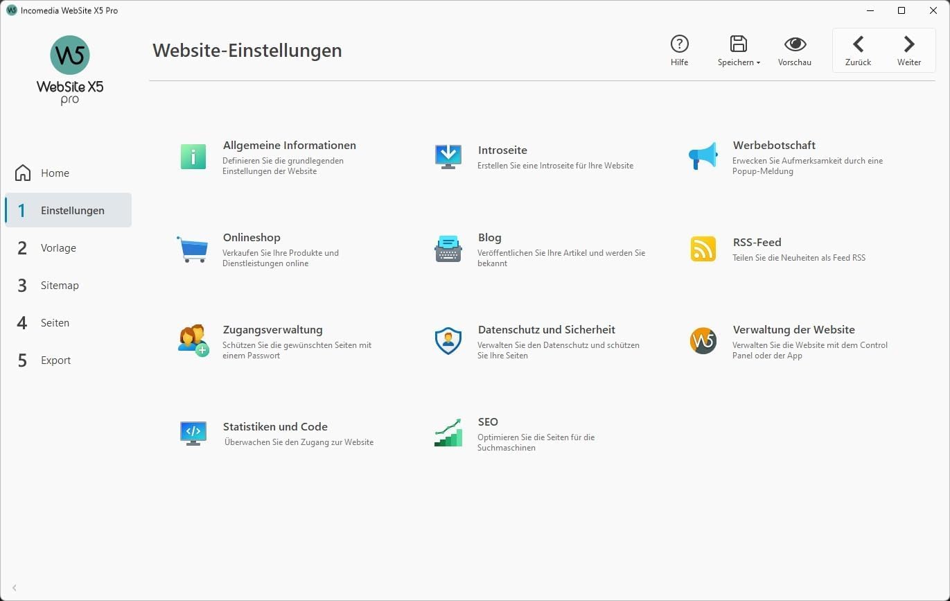 Website X5 Pro - Erstellen Sie WEBSITES UND ONLINESHOP in 5 Schritten - ohne Programmierkenntnisse ; 2 Geräte ; PC Aktivierungscode per Email