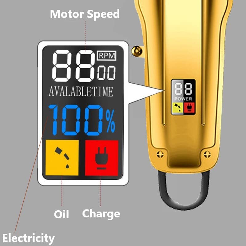 Miniatura 2 de Cortapelos profesionales para hombres 2 piezas de carcasa de metal kit combinado de recortadora de pelo profesional para hombres peluquería máquina