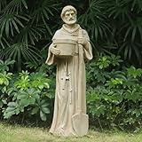 HOUSINGOD 36' H Large St.Francis of Assisi Statue Outdoor Decor for Garden Lawn Yard Porch Patio Hallway Religion Sculpture