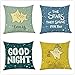 ZYFSKR Housse De Coussin Lin Coton Oreiller Coussin Decoration Canapé Housse De Coussin Pentagram Home Décor Confortable Literie Ensemble 4 Pièces 45X45Cm
