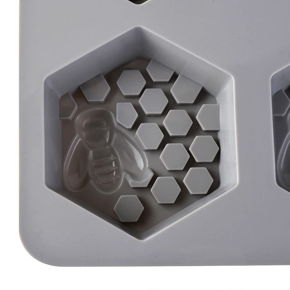 Xidmold Bijen honingraat fondant siliconen vorm, bij en Xidmold Bijen honingraat fondant siliconen vorm, bij en