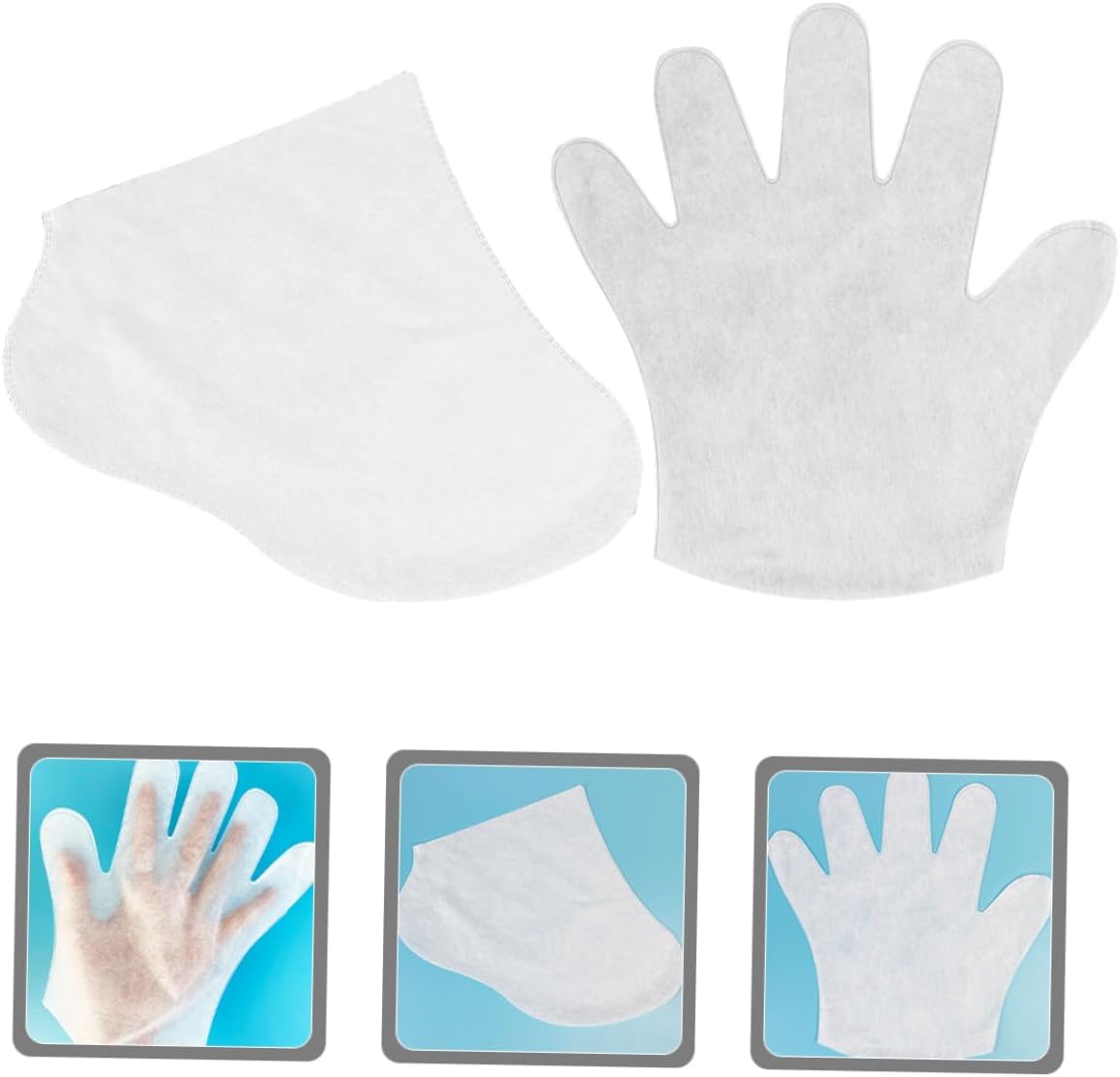Hand Foot Paraffin Wax Bath Liners Disposable Gloves Comfort Fit for Home Salon