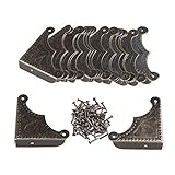 BQLZR Antique Decorative Box Corner Protectors 39x9mm Desk Edge Cover Pack Of 20