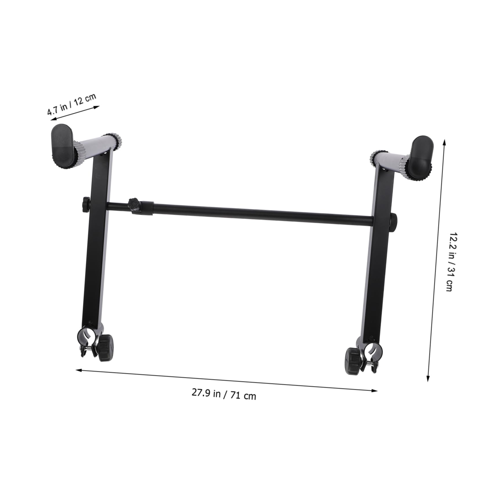 UKCOCO Soporte para Teclado Electrónico Ajustable en Altura Estructura de Hierro y Goma, Resistente Almohadillas para Instrumentos Pesados en Escenario o Casa