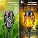 YAZEKY Solarlampen für Außen Garten - 12 LED Solarleuchten fackel mit Realistischer Flammeneffekt, IP65 Wasserdichte Solar Gartenfackeln Solarleuchten für Weg Hinterhöfe (4 Pack)