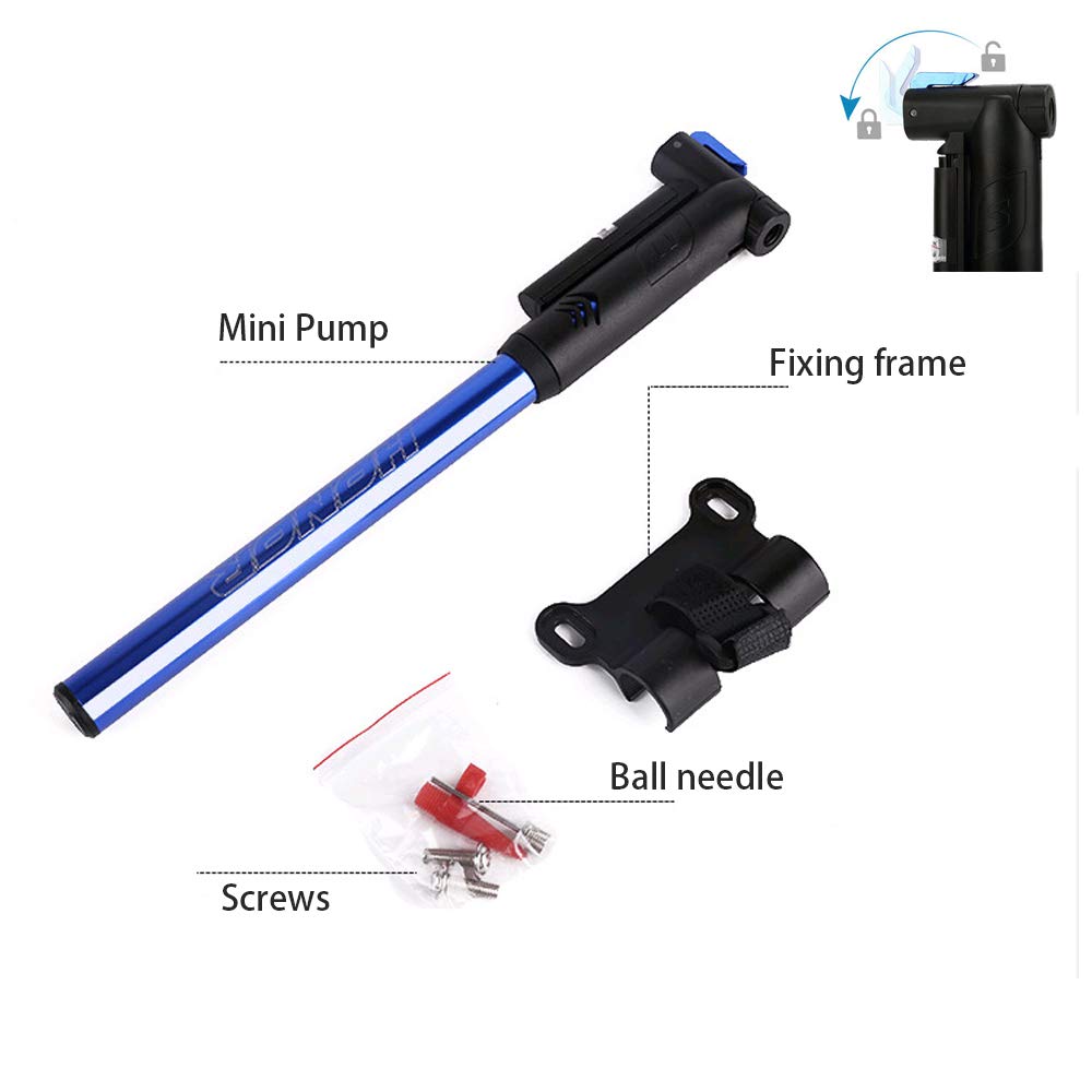 Pompa Per Bicicletta 120 PSI Pompa Ad Aria Portatile Con - Foto 2