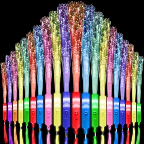 Oleitodh 152 Pack Multicolor Fiber Optic Wand Glow Wand LED Light Up Wand Bulk with 3 Flashing Models Flashing Sticks for Glow in The Dark Birthday Party Favor Wedding Halloween Christmas 8 Colors