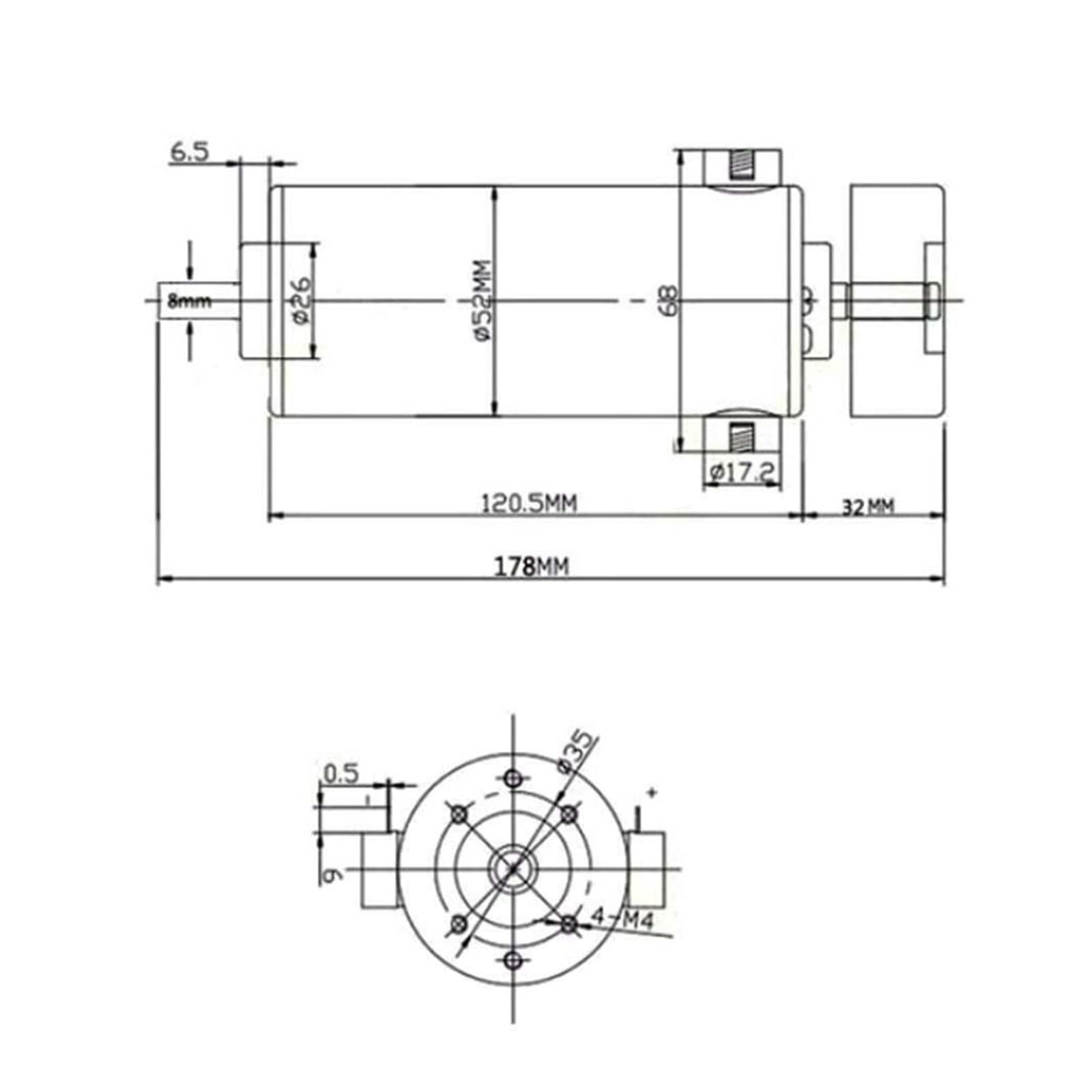 Mandrino CNC, Kit motore mandrino CNC raffreddato ad aria da 0,5 kW Motore + ventola 500 W + Regolatore di velocità dell'alimentatore for l'incisione(Package 5)