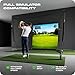 1GoTo-G 10x8ft Golf Hitting Net with Impact Screen and Target Cloth - Golf Simulator Enclosure Kit Range Cage for Outdoor Indoor