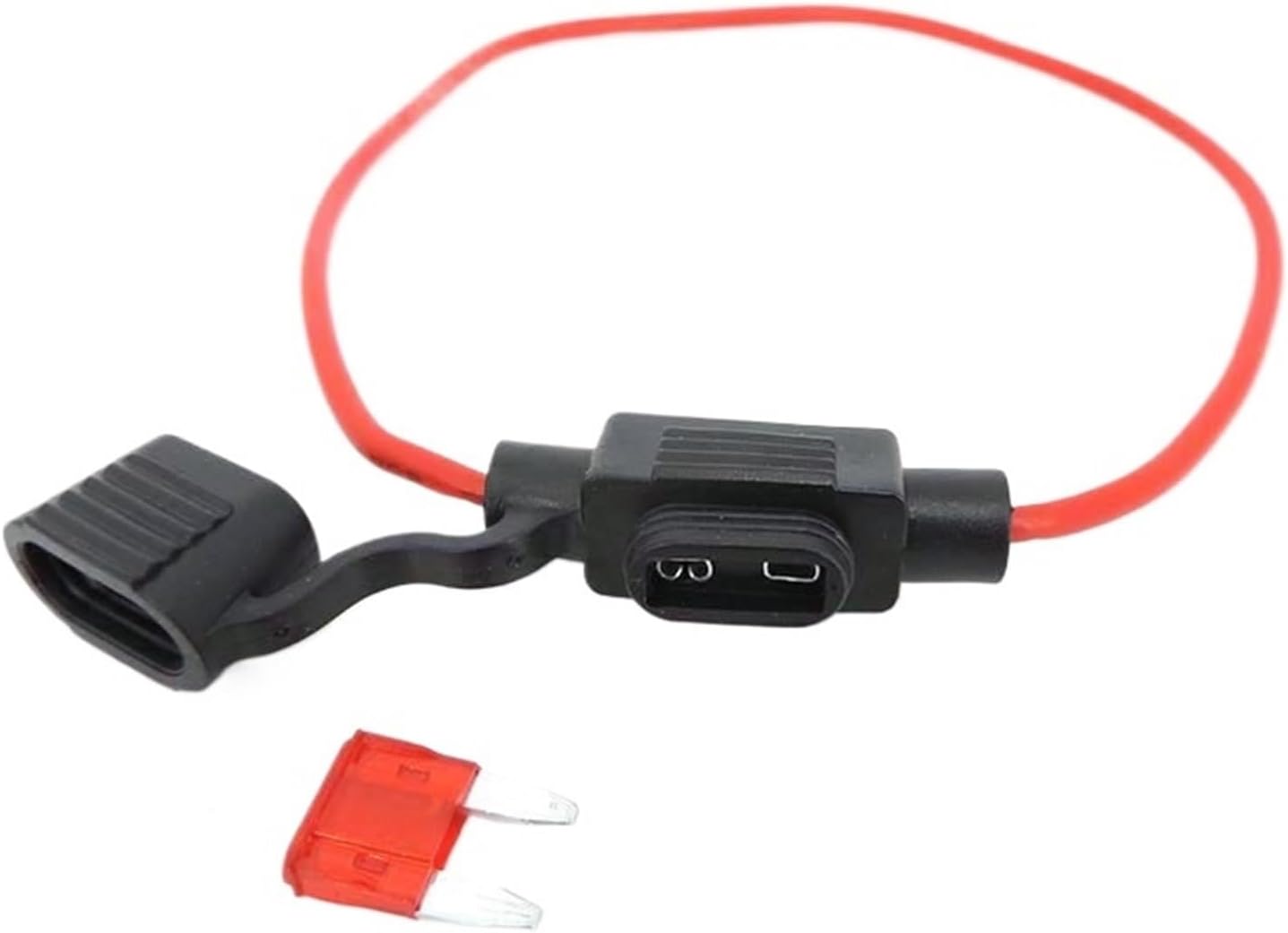 Car Waterproof 5/10/20/30A Small Size Fuse Holder Socket 12/14/16/18awg Adapter for auto Motorcycle Motorbike B4(7.5A,16awg Small,1pcs)