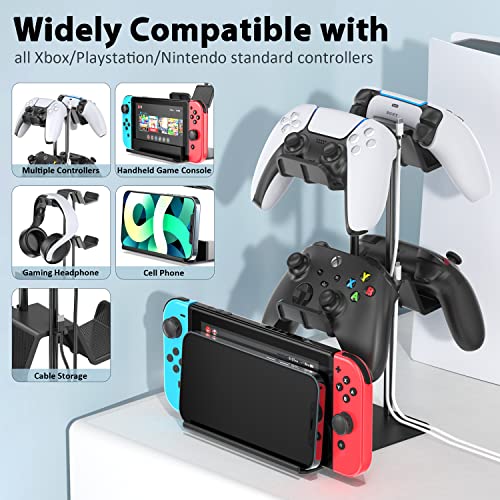 Oivo Controller Organizer For Desk, Display Controller Stand For Ps5/ Ps4/ Xbox Series/One X/S/Nintendo Switch Controller & Headset Stand, Controller Desk Mount & Storage For 4 Packs Game Controller #TOP1
