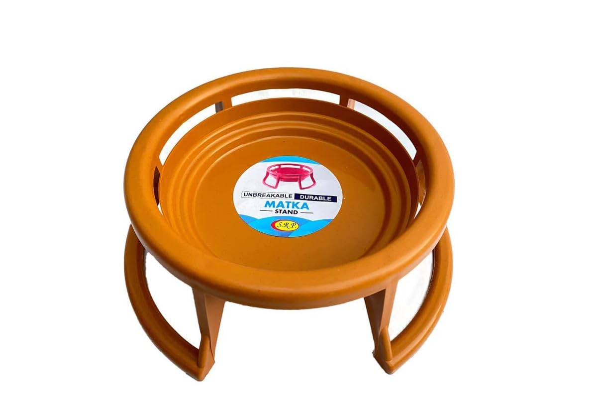 Jetoyni Plastic Matka Stand|Summer Water Pot Floor Mount Kitchen Shelves Stand|Multipurpose Flower Gamla Pot For Balcony,Home,Garden Décor|Plant Pot|Matki Stand For Home&Kitchen (Brown)(Single Piece) (B0D8L559YW) Amazon Price History, Amazon Price Tracker