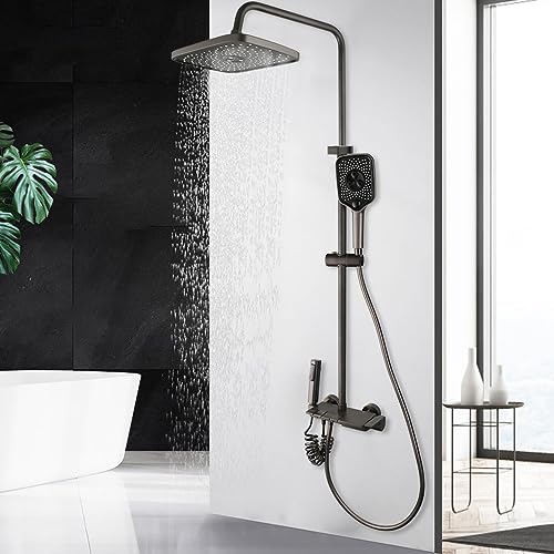 Ensemble de douche murale avec douche à la main haute pression