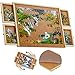 1500 Piece Wooden Jigsaw Puzzle Table - 4 Drawers, Rotating Puzzle Board | 35â€ X 28â€ Jigsaw Puzzle Board | Puzzle Cover Included - Portable Puzzle Tables for Adults and Kids by Beyond Innoventions