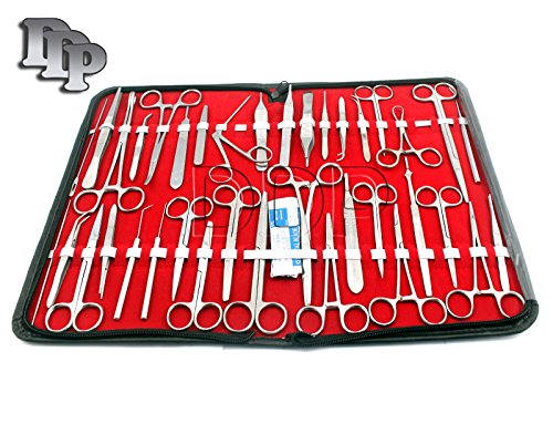 DDP 157 Pieces Instruments Kit Veterinary ! Scissors ! Forceps ! Needle Holder ! Scalpel Handel ! Stainless Steel (All in One)